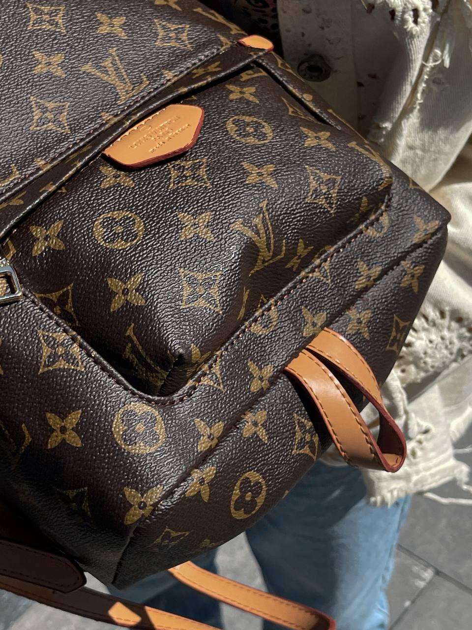 Женский рюкзак Louis Vuitton Palm Springs Backpack Brown эко кожа рюкзак ЛВ коричневый с ремешками кросс боди - фото 7 - id-p2062664128