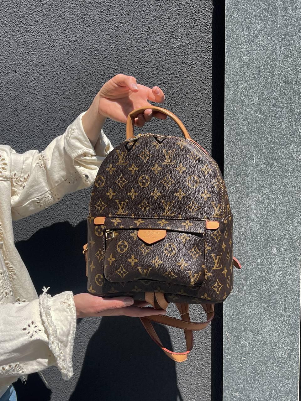 Женский рюкзак Louis Vuitton Palm Springs Backpack Brown эко кожа рюкзак ЛВ коричневый с ремешками кросс боди - фото 8 - id-p2062664128