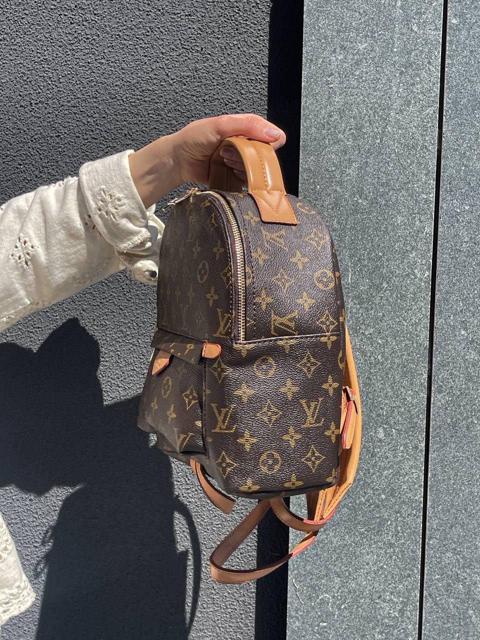 Женский рюкзак Louis Vuitton Palm Springs Backpack Brown эко кожа рюкзак ЛВ коричневый с ремешками кросс боди - фото 9 - id-p2062664128
