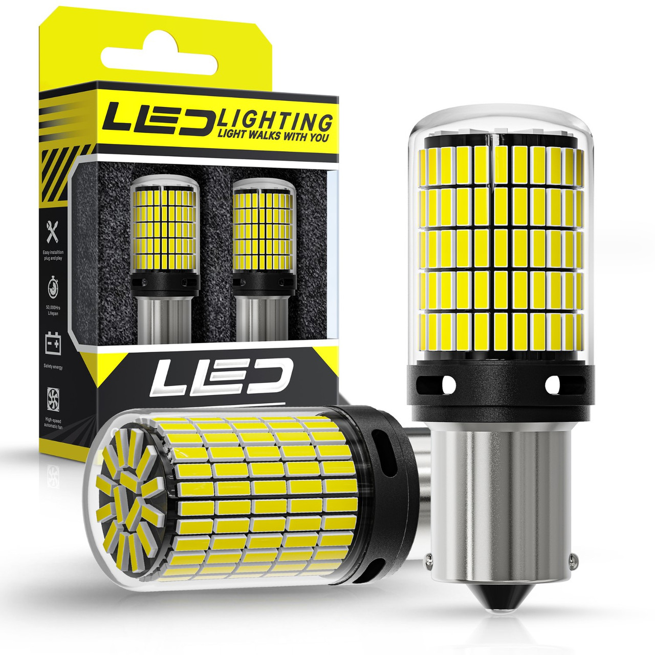 Лампа Заднього ходу 1156-150LED WHT 30W (Дуже яскрава, CAN-BUS, цоколь1156 BA15S P21W (180°), 12V-24V)