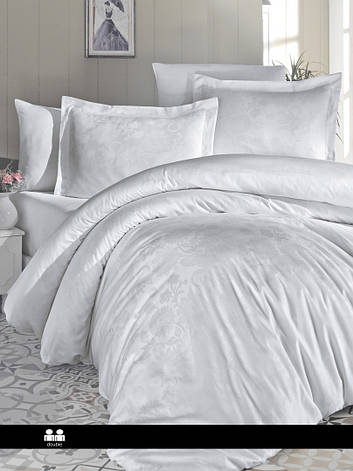 Постільна білизна First Choice Jacquard Satin - Herra White, фото 1