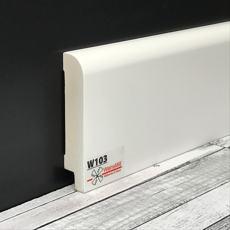 Плінтус МДФ білий та в покрасці W103