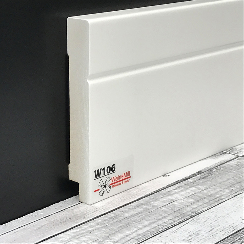 Плінтус МДФ білий та в покрасці W106