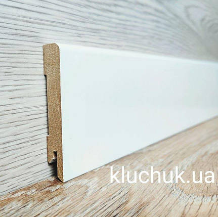 Плінтус МДФ прямий 80х12х2000 мм. MDF-М80 Білий RAL 9003, фото 3