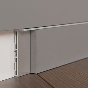 Алюмінієвий плінтус прихованого монтажу Данапріс, 63х15 мм, під штукатурку, тип 2