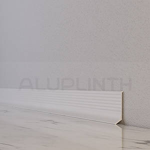 Плінтус алюмінієвий Хвилястий 60x11.7x2700 мм RAL9003 білий