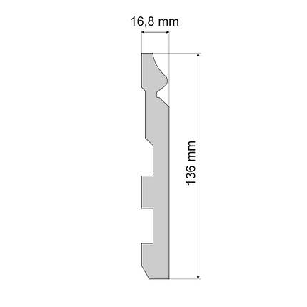 Дюрополімерний плінтус Cezar 136x16,8мм, LPC-24, фото 4