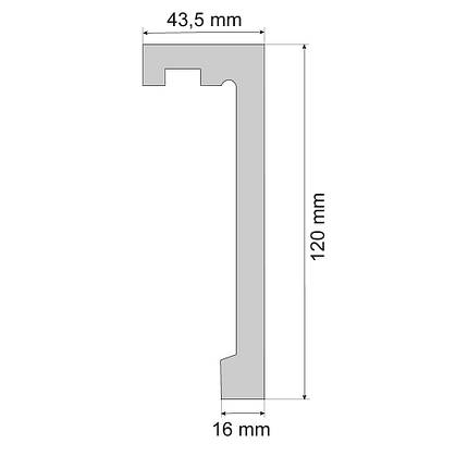 Дюрополімерний карниз Cezar 120x43.5х16 мм LK-03, фото 3