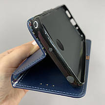 Чохол-книга для Xiaomi Redmi 9C шкіряна книжка з підставкою на телефон сяомі редмі 9с синя rhm, фото 6