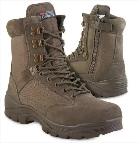 Черевики тактичні Mil-Tec з блискавкою Tactical side zip boot ykk  Brown  Brown 12822109-42
