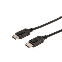 Кабель для передачи видеосигнала 2xDisplayPort AM/AM ASSMANN 2м черный (AK-340103-020-S)