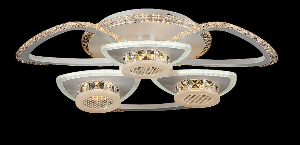 Сучасна яскрава люстра LK29018/3+3+1 LED (WT)