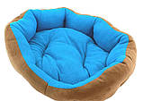 Подушка для собаки / кішки 38 см коричнево-синій AG602, фото 2