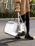 Рюкзак сумка-переноска 2 в 1 для собак/кішок сірий I198, фото 7
