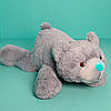 Плюшевий ведмедик Умка, що лежить великий, сірий, 110 см, фото 3