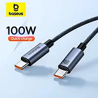 Baseus 100W USB Type-C 1 метр / Кабель для быстрой зарядки Samsung Huawei Xiaomi MacBook