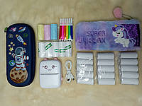 Міні принтер котик,термопринтер,портативний дитячий принтер VIP КОМПЛЕКТ з 3D пеналом з космонавтом еае