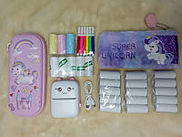 Міні принтер котик,термопринтер,портативний дитячий принтер VIP КОМПЛЕКТ з 3D пеналом з єдиноріжком еае