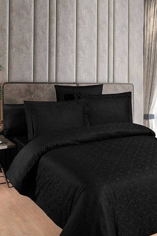 Постільна білизна First Choice Jacquard Satin Dark Eeries - Lamone Black, фото 1
