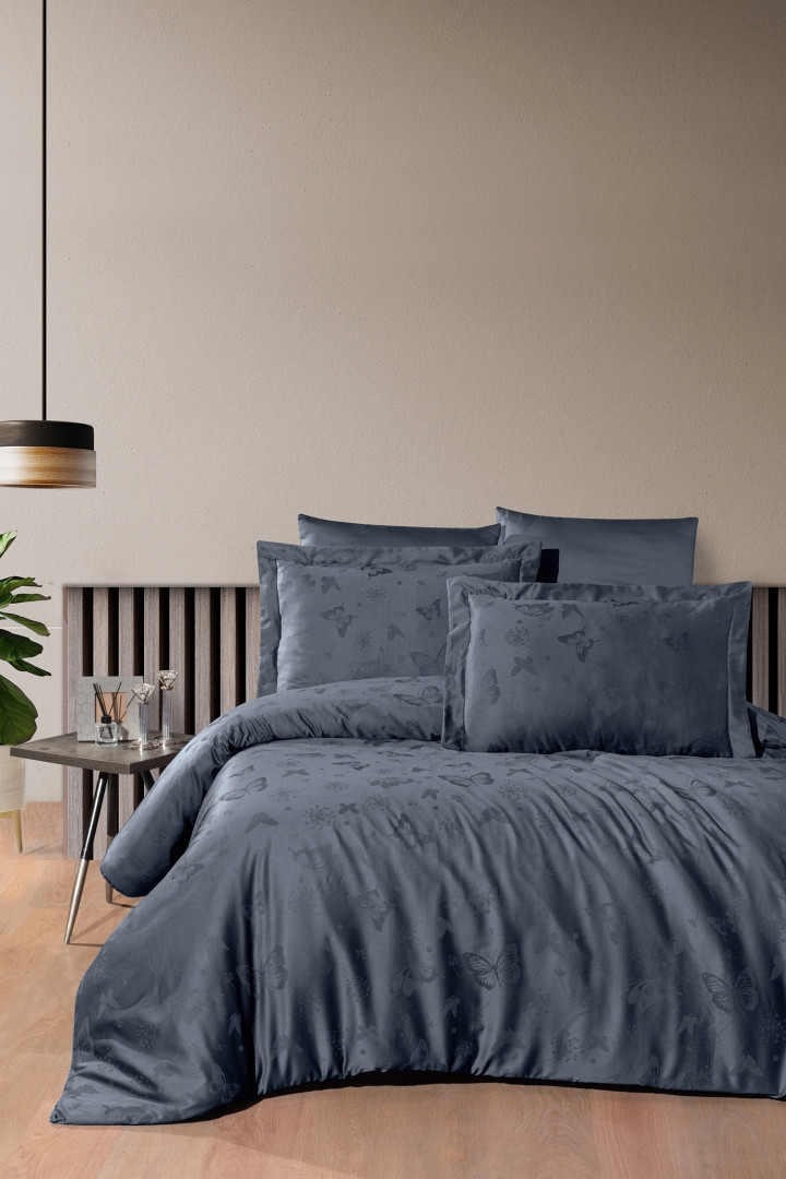 Постільна білизна First Choice Jacquard Satin Dark Eeries - Corina Denim