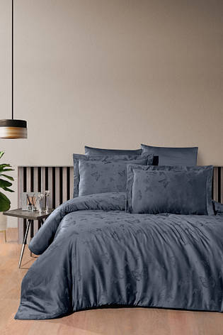 Постільна білизна First Choice Jacquard Satin Dark Eeries - Corina Denim, фото 1