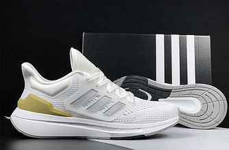 Кросівки жіночі Adidas  EQ21 Run White взуття Адідас білі сітка текстильні легкі модні весна літо