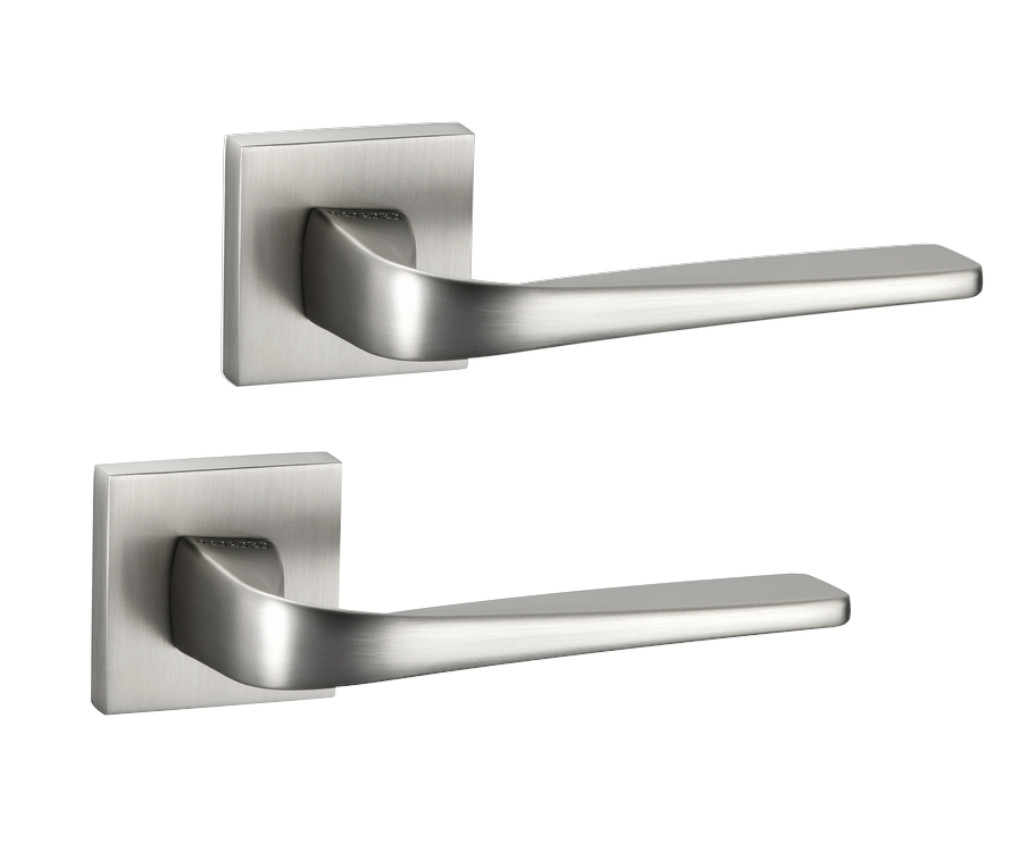 Ручки для вхідних/міжкімнатних дверей Oro&Oro FORMA 072-15E Матовий нікель, фото 1