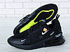 Чоловічі кросівки Nike Air Max 270 Black (Чорні) Взуття Найк Аір Макс 270 текстиль демісезон, фото 5