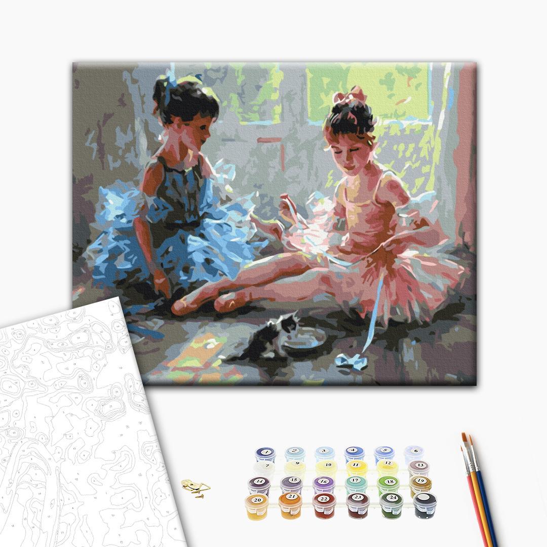 Картина за номерами Балерини з кошеням BS51984