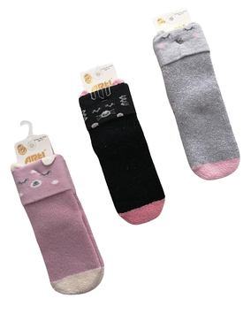 Дитячі махрові шкарпетки киця бавовна 3-4 років для дівчинки