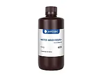 Сіра Фотополімерна Смола що змивається водою | Anycubic Water-Wash Resin+ Gray 1кг