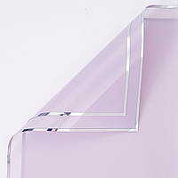 Плівка (калька) матова в листах "Блідо-лілова з срібною каймою 08", (58 см х 58 см) 5 листів