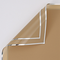 Плівка (калька) матова в листах "Мокко з срібною каймою 07", (58 см х 58 см) 5 листів