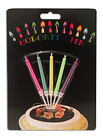 Набор свечей для торта с разноцветными огоньками (5 штук)