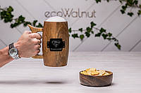 Пивной бокал из дерева Стакан Кружка Чашка для пива с именным логотипом Без гравировки, 1 л