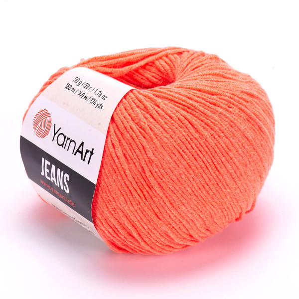 Пряжа YarnArt Jeans, Корал №61, (Ярнарт Джинс) 50гр., 160м. нитки для в'язання