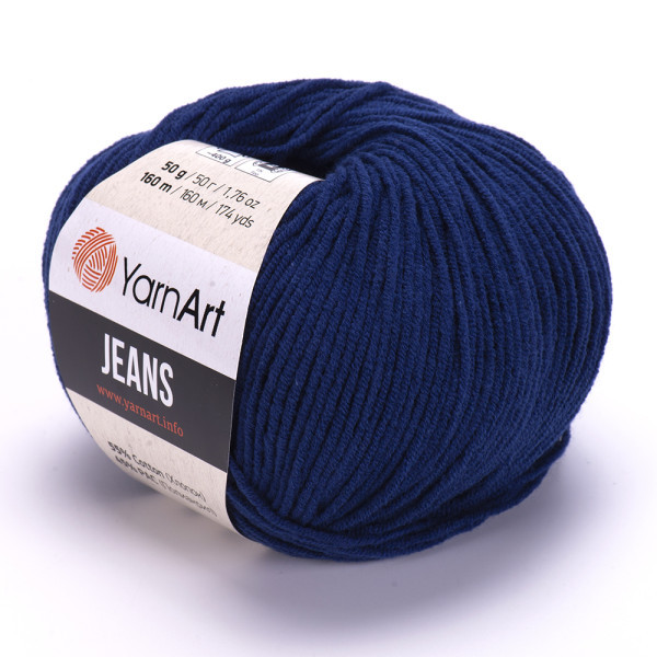 Пряжа YarnArt Jeans, Темно-синій №54, (Ярнарт Джинс) 50гр., 160м. нитки для в'язання