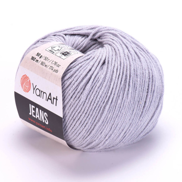Пряжа YarnArt Jeans, Сірий №80, (Ярнарт Джинс) 50гр., 160м. нитки для в'язання