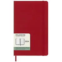 Щотижневик Moleskine на 2024 рік, А5, 144 стор., червоний, DHF212WN3Y24