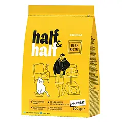 Сухий корм для кішок Half&Half Adult — яловичина 300 г