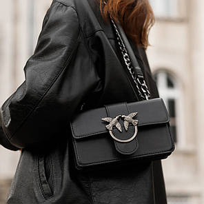 Міні-сумка жіноча чорна крос-боді, фото 2