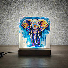Світильник нічник з надрукованою картинкою Слон acr-uf000127