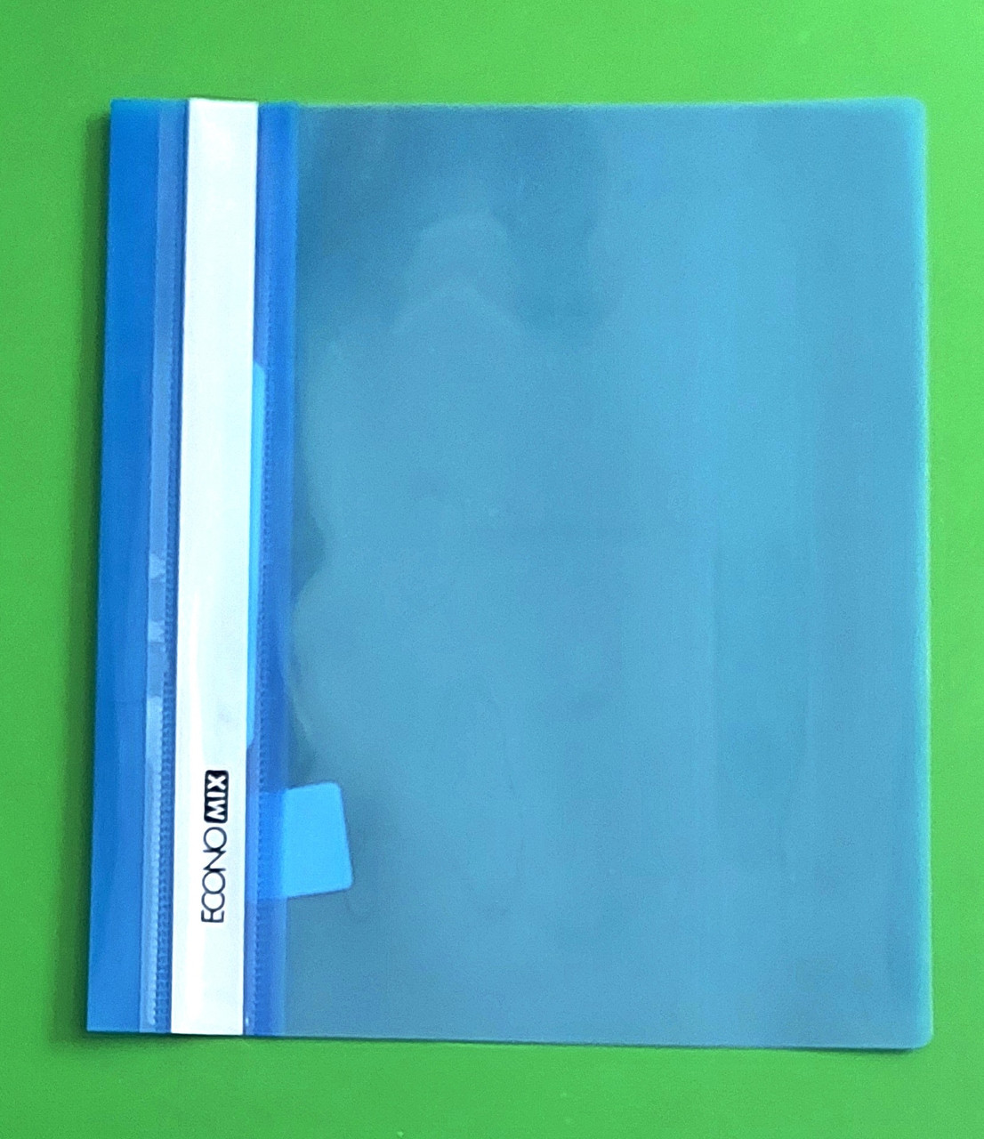 Канц швидкозшивач пластик глянець "Б/ПЕРФ Єconom" /Е31507-02/А5 синій (10)