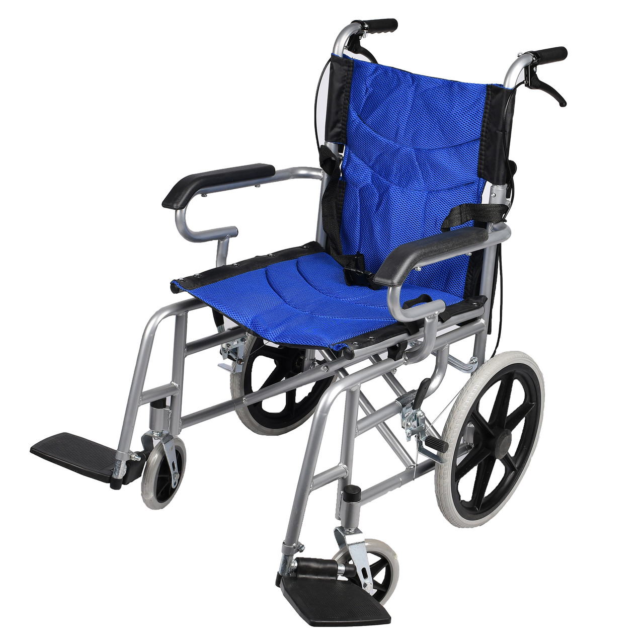 Инвалидная коляска с ручными тормозами складная - фото 1 - id-p2062783230