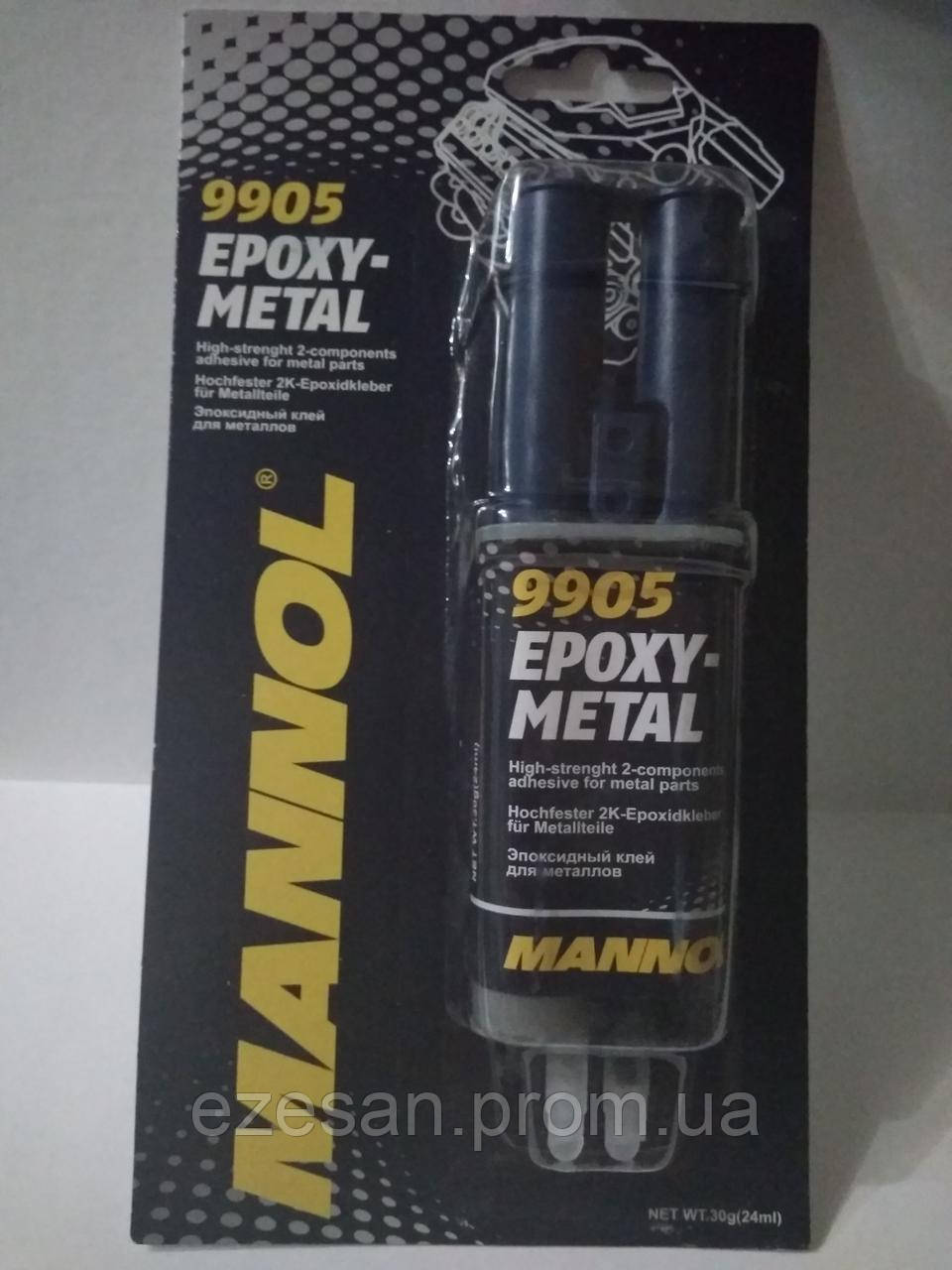 Двухкомпонентный клей для металла (жидкий металл) на основе эпоксидной смолы Mannol 9905 клей Epoxi - Metall - фото 3 - id-p2062783916