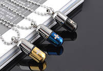 Парні кулони із секретом для закоханих. Капсули кохання. Парні підвіски для двох на подарунок, фото 4