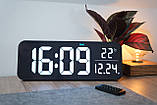 Настінний електронний годинник Mids NS-40, термометр, календар, секундомір, таймер., фото 10