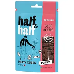 Ласощі для цуценят Half&Half Meaty Cubes Puppy 100 г - яловичина