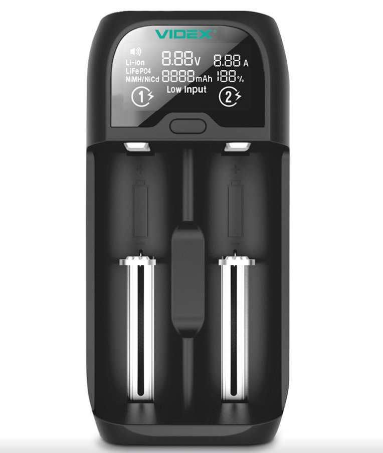 Зарядний пристрій 2x18650 та ін./від USB/Videx UD200, фото 1