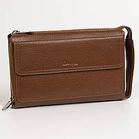 Мужская сумка клатч кожаный Karya 0714-38 светло-коричневый